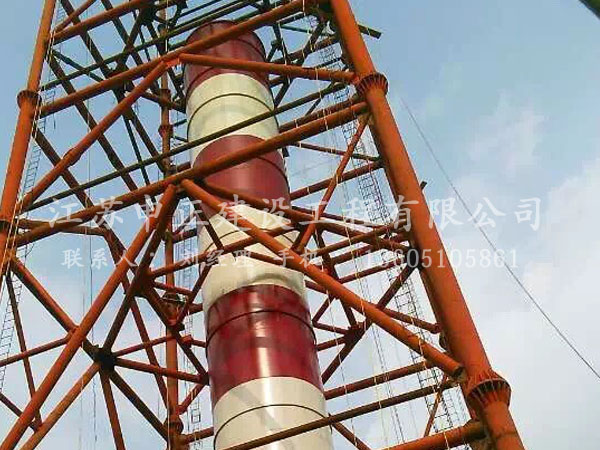 120米钢结构烟囱新建防腐施工